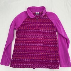 Columbia Girls Glacial II Fleece 1/4 Zip Pullover Multicolor Aztec Mock Neck XL